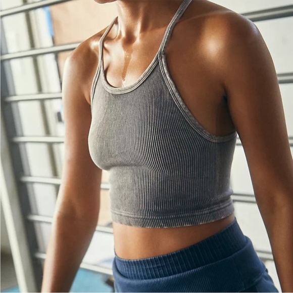 NWT Free People Happiness Runs Tank Vintage Light Gray Size XS/S (0-6) - Picture 3 of 7